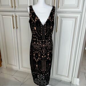 City Chic Black Lace Midi Dress